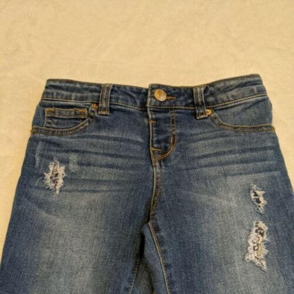 Cat And Jack Girl's Stretch Soft Denim Jegging Size 6 Pull On Blue EUC - Picture 2 of 12